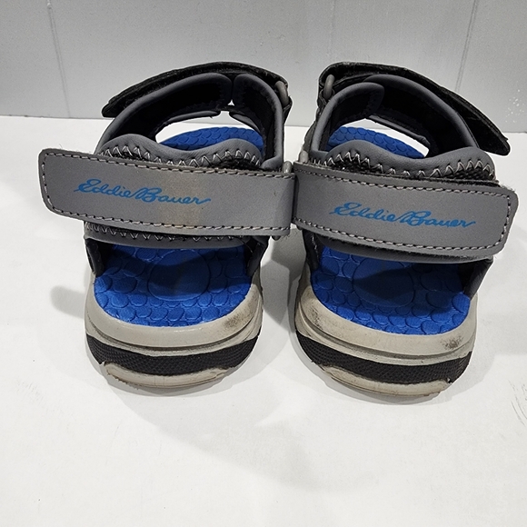 Eddie Bauer‎ Sz 1 Boys Sandals Gray Blue - Picture 4 of 5